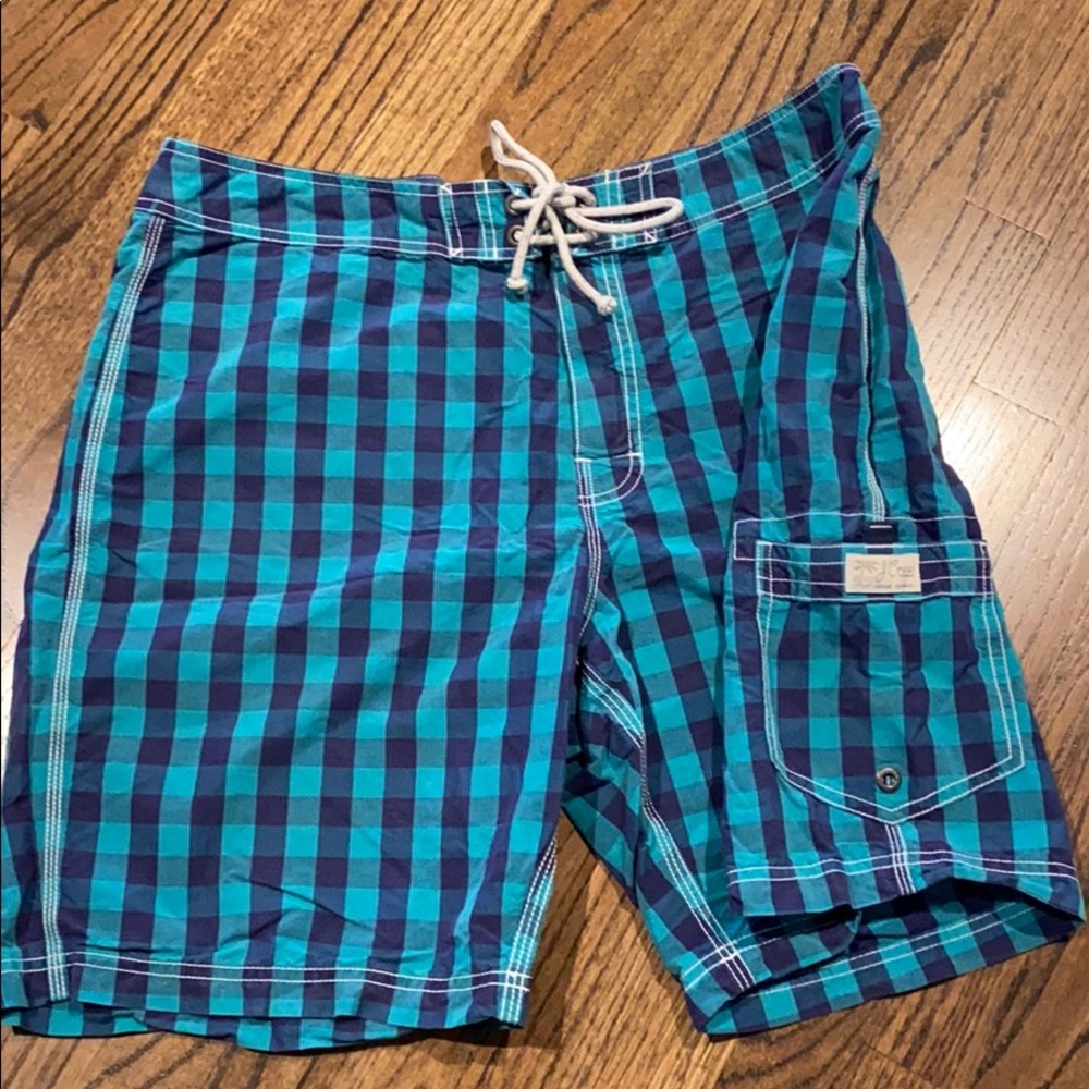 J. Crew Blue Swim Board Shorts. Size 35